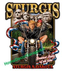 Sturgis S Dakota Trump Motorcycle Cutout Shape Metal Sign, 3 Sizes, Garage Art