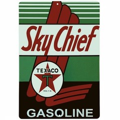 Texaco Sky Chief Gasoline 12 x 18 Novelty Metal Sign Made In USA New!