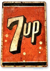 TIN SIGN 7-up Soda Logo Metal Décor Wall Art Store Cola Cave A200