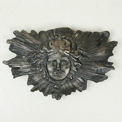 Sculpted Art Nouveau Wall Art Plaque Louis XIV Sun King Bas Relief
