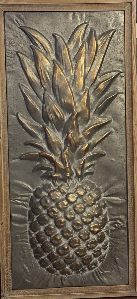 3D Farmhouse Inspired Pineapple Art Piece. 42.5”H X 20”W