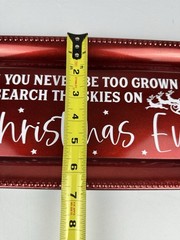 May You Never Be Too Old… Handmade Christmas Charger Holiday Decor Santa Sleigh