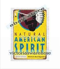 natural American spirit native America Indian metal tin sign kitchen art prints