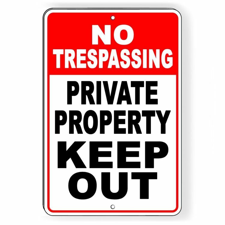No Trespassing Private Property Keep Out Aluminum Metal Sign 8″ X 12″ USA SNT014