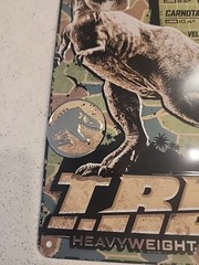 T-Rex Heavyweight Champ Universal Studios 12×8 Metal Wall Art Sign Jurrasic Park