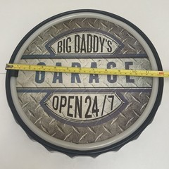 Big Daddy’s Garage Neon LED Light Bottle Cap – Led Neon Blue Light Up Sign Works