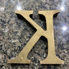 Door House Address Street Number Letter K Steel 6″ Gold Color