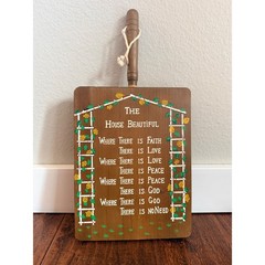 14″ Vintage Kitchen Prayer Poem Decorative Wood Wooden Wall/Display Decor
