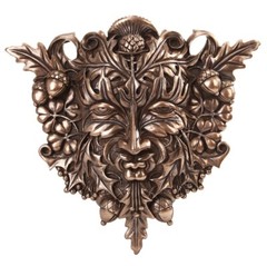 PT The Greenman Cold Cast Bronze Wall Plaque