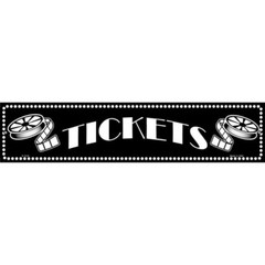 Tickets Home Theater 24″x5″ Metal Street Sign Plaque Home Door Garage Wall