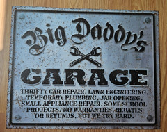 Big Daddy’s Garage Metal Tin Sign 15×12 Man Cave Workshop Shop Wall Decor Rustic