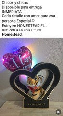 Freestanding Wooden Heart Sign “I Love You” Black/Gold Modern