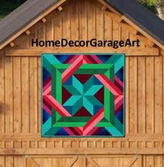 Barn Quilt Metal Sign, Box In Box Pattern, Pennsylvania Dutch Amish Design