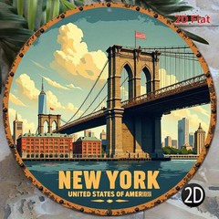 Round Aluminum Sign 8 Inch Brooklyn Bridge Decorative Garden Sign Funny