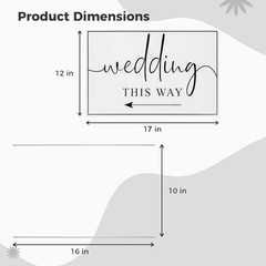 Wedding Direction Arrow Signs Double-Sided Printed This Way Signs with Stakes