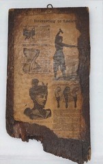 Vintage Barn Wood Wall Hanging Folk Art – 11″