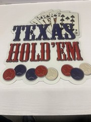 Metal Hanging Wall Sign Texas Hold Em Poker Card Game Room Decor Bar, Garage ￼