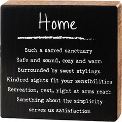 Block Sign – Home