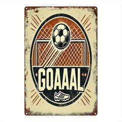 Soccer Goal Figure Wall Decor 20.32×30.48cm