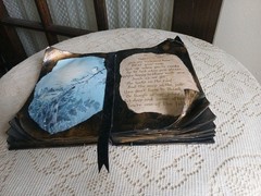 Whimsical ,folk ,Fake Book Wall Art Decor W/poem & hanger. Vintage 1983
