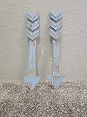 Rustic Wooden Arrow Home Wall Decor Bi-Directional Large Whitewashed (2 of them)