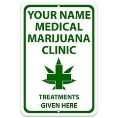 Personalized Medical Marijuana Metal Sign 8″x12″ Custom Cannabis Novelty Decor