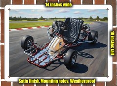 Metal Sign – 1970 Margay Panther Go Kart Oil Painting – 14×10