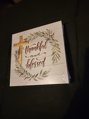 Special Moments Memories Collection Wall / Desk Art “Thankful And Blessed” [#62]