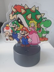 Edge Lit Light Multi-Colored Acrylic LED Mario Bros Art Night Light