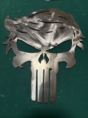 Trump Punisher Skull 6.5″ x 9″ Bare Metal CNC Plasma Metal Art Sign