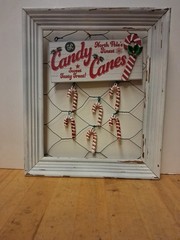 North Pole’s Finest Candy Canes Sweet Tasty Treats Wood Framed Country Xmas Sign