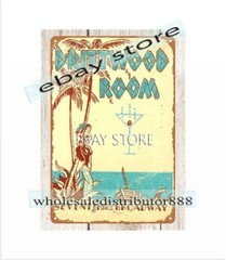 Driftwood Room Hotel Lankershim Los Angeles tiki metal tin sign old home