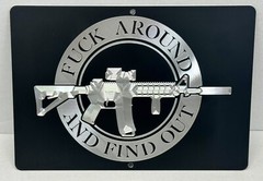 Engraved FAFO 2nd Amendment 10×7 Keep Out No Trespassing Yard Sign Metal Plaque