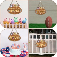 Winnie Welcome Sign for Door Decor, the Pooh Welcome to Our Home Sign with In…