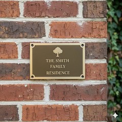 Personalized bronze address signs – Solid bronze plaques for front door