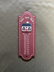 Country Core Home Sweet Home Wooden Thermonitor Sign Wall Hanger 10”