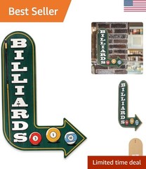 Durable MDF Billiards Arrow Sign – Stylish Wall Decor for Home & Office