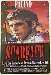 TIN SIGN 8×12 Scarface movie Al Pacino Brian DePalma Oliver Stone gangster Miami