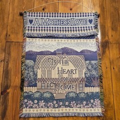 VTG “A Mother’s Love Is The Heart Of Home” CottagecoreTapestry Wall Hanging