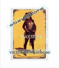 classic vintage repro mexican cowgirl art metal tin sign office restaurant wall