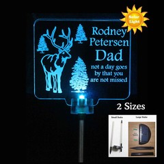 Sympathy gift, Deer with tree Solar light Grave Marker – 2 Sizes