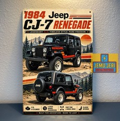 1984 CJ-7 Renegade Truck Metal Tin Sign Poster 30x20cm