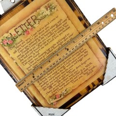 Vintage The Letter Jesus Religious Wood Plaque Wall Art 8×10 USA Inspirational