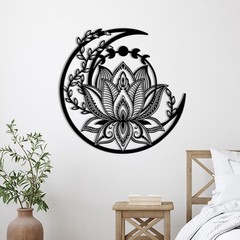 Lotus Flower Metal Sign, Lotus Metal Wall Art, Yoga Wall Art,Yoga Gift Yoga Room