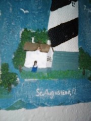 Vintage Stone ,Wall Hanging, Hand Painted, 6 Florida Lighthouses, 11×8 x 3/8 in.