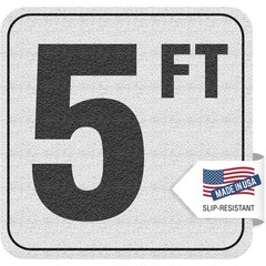 Custom Pool Depth Markers 5FT, 6×6 Vinyl Stickers for Safety, Adhesive 1 Pack