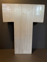Aluminum Box Block Letter T 15 1/4 Tall, 11 1/4 Wide , 3 1/2 Deep,