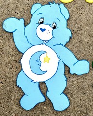 Vintage Set of 5 Handmade Care Bears Wood Cutouts Wall Decor Each 22” X 13”