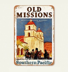 Old Missions Southern Pacific Aluminum sign with All Weather UV Protective