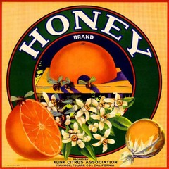 Vintage Honey California Orange Label Reproduction Metal Sign FREE SHIPPING